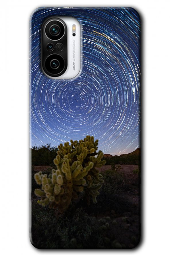 Redmi K40 Kılıf HD Desen Baskılı Arka Kapak - Eclipse Sky