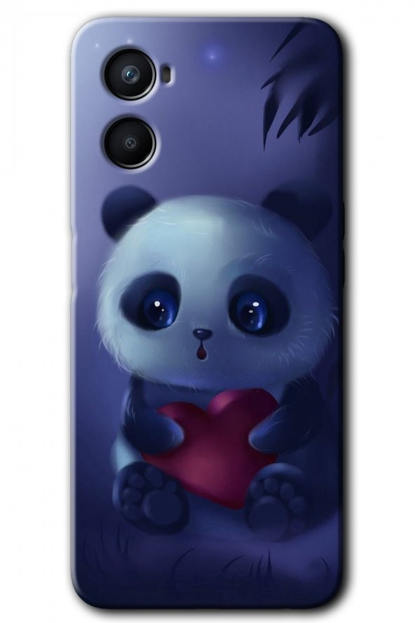 Oppo Reno 3 Kılıf HD Desen Baskılı Arka Kapak - Bebek Panda