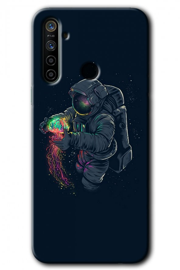 Realme 5i Kılıf HD Desen Baskılı Arka Kapak - Astronot Kıyafeti - 1