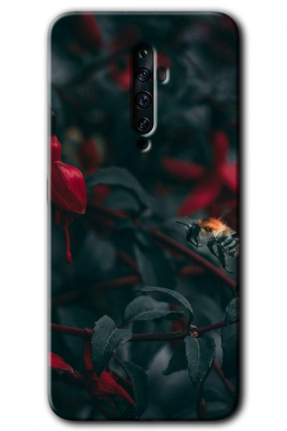 Oppo Reno 2z Kılıf HD Desen Baskılı Arka Kapak - Avcı Arı - 1