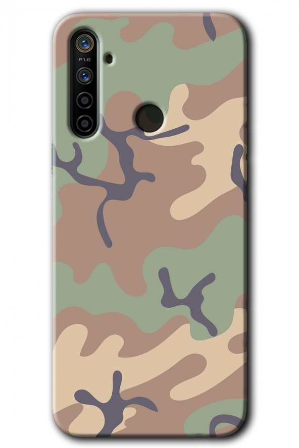 Realme 6i Kılıf HD Desen Baskılı Arka Kapak - Kamuflaj 29