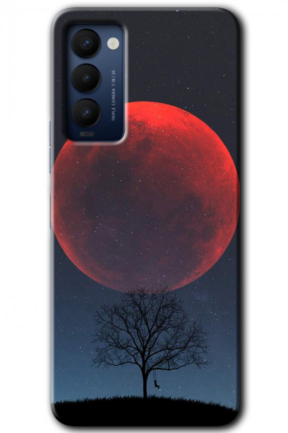 Tecno Camon 18P Kılıf HD Desen Baskılı Arka Kapak - Kanlı Ay