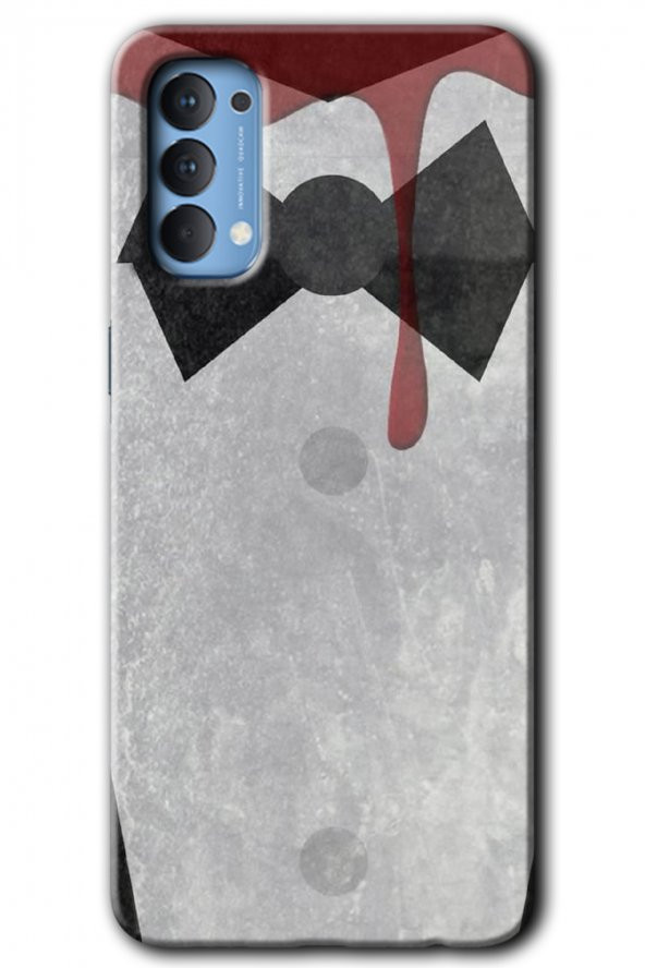 Oppo Reno 4 Kılıf HD Desen Baskılı Arka Kapak - Gentleman Blood - 1