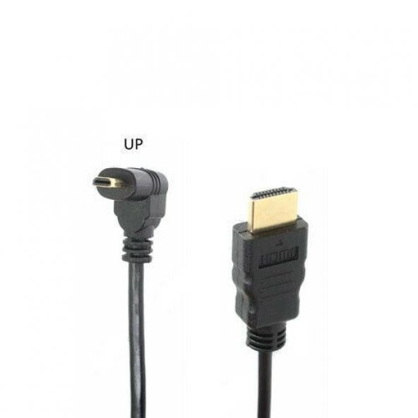 Micro HDMI 90 Derece Kablo 1 Metre - Yukarı Açılı