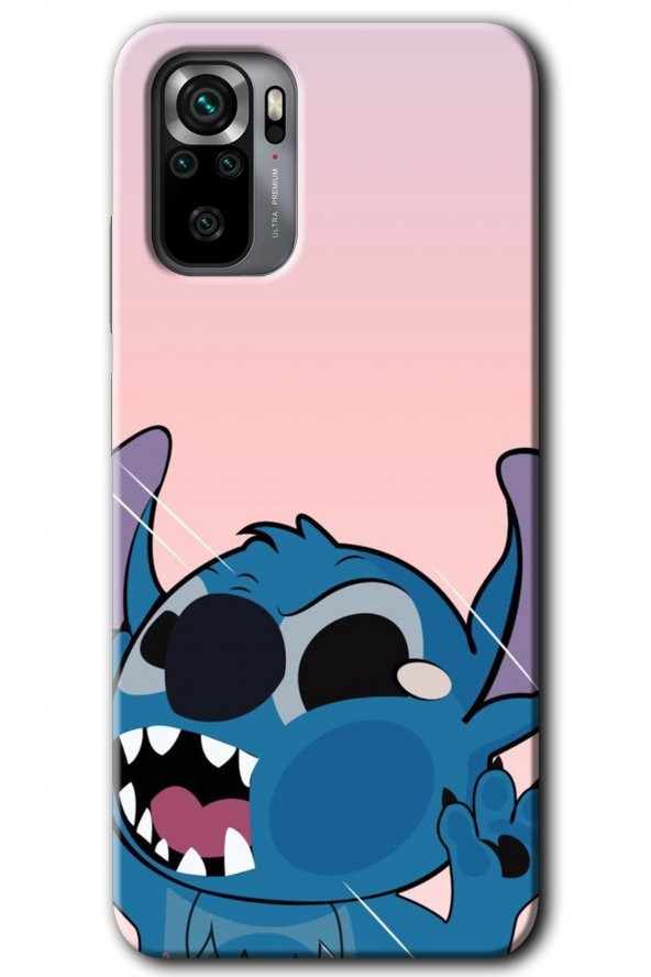 Redmi Note 10s Kılıf HD Desen Baskılı Arka Kapak - Stitch - 1