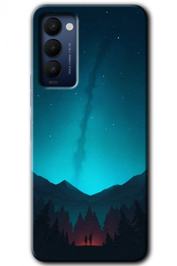 Tecno Camon 18 Kılıf HD Desen Baskılı Arka Kapak - Night Fores Mount