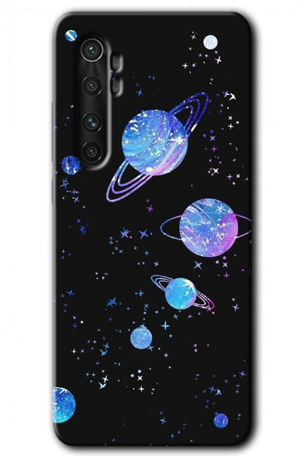 Xiaomi Mi Note 10 Lite Kılıf HD Desen Baskılı Arka Kapak - Samanyolu Galaksi - 1