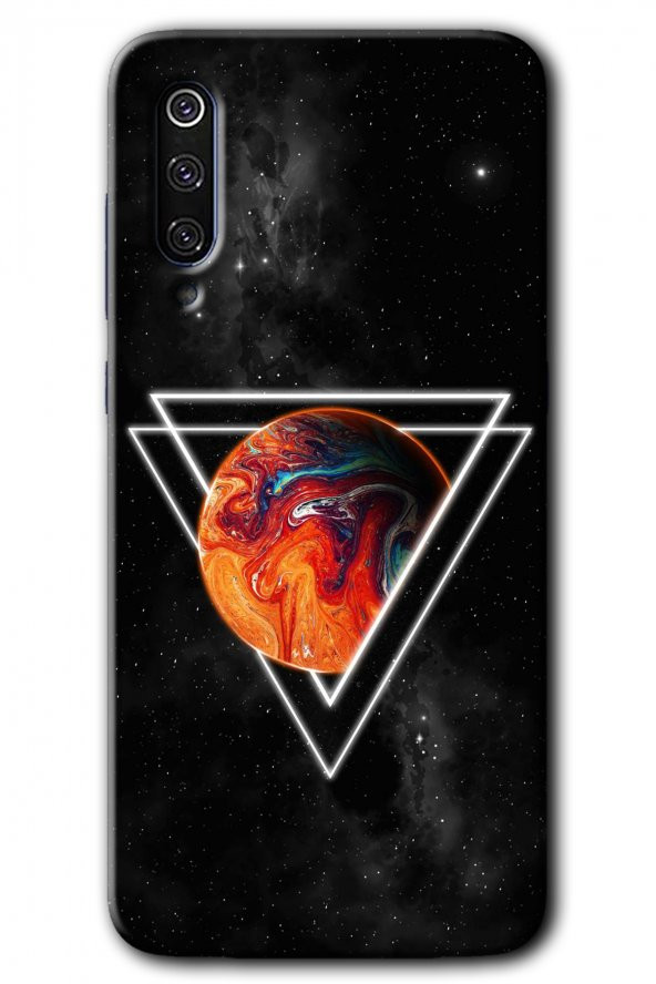 Xiaomi Mi 9 SE Kılıf HD Desen Baskılı Arka Kapak - Kızıl Gezegen - 1