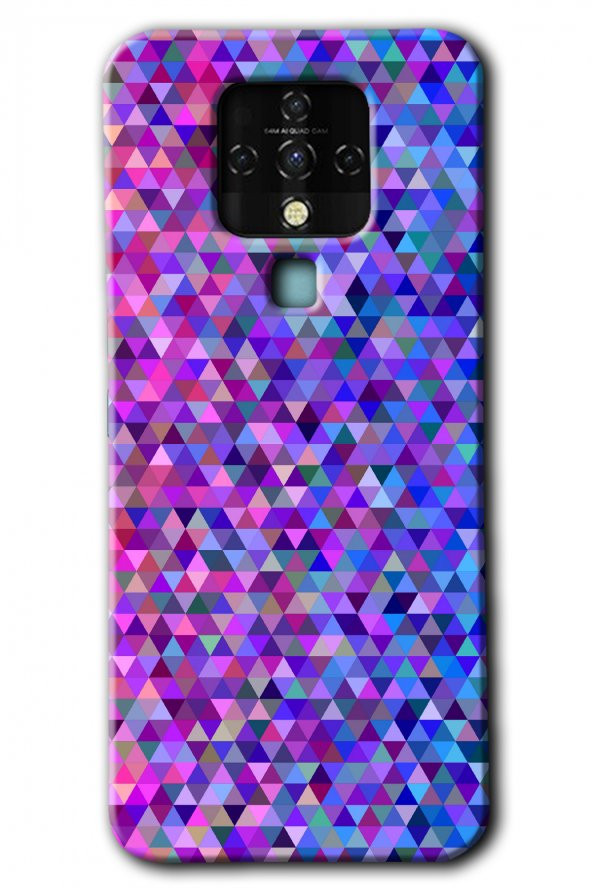 Tecno Camon 16 Kılıf HD Desen Baskılı Arka Kapak - Pixel Mozaik - 1