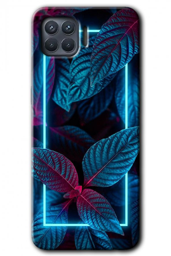 Oppo Reno 4 Lite Kılıf HD Desen Baskılı Arka Kapak - Mekanik Yaprak 4 - 1