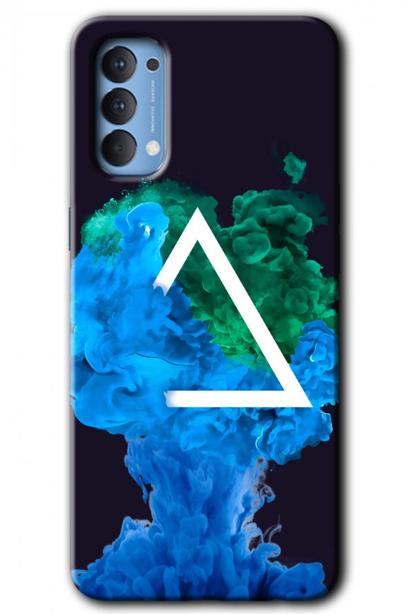 Oppo Reno 4 Kılıf HD Desen Baskılı Arka Kapak - İnk Clot - 1