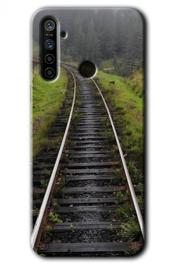 Realme 6i Kılıf HD Desen Baskılı Arka Kapak - Tren Yolu
