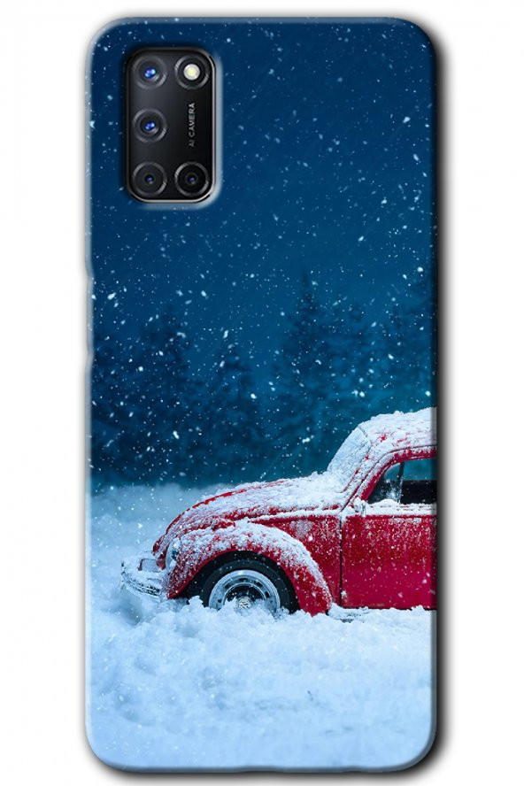 Oppo A52 Kılıf HD Desen Baskılı Arka Kapak - Karlı Vosvos