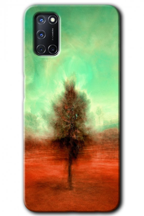 Oppo A52 Kılıf HD Desen Baskılı Arka Kapak - Outlines Paint