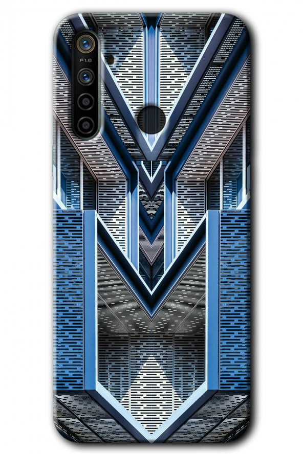 Realme 5i Kılıf HD Desen Baskılı Arka Kapak - Retro Building - 1