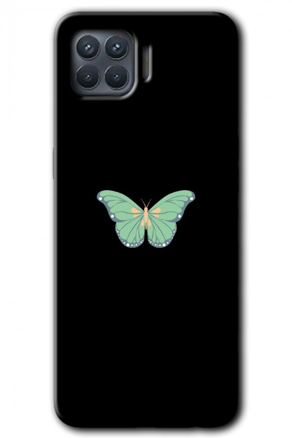 Oppo Reno 4 Lite Kılıf HD Desen Baskılı Arka Kapak - Butterfly Tree - 1
