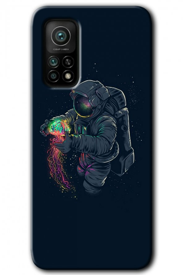 Xiaomi Mi 10T Kılıf HD Desen Baskılı Arka Kapak - Astronot Kıyafeti - 1