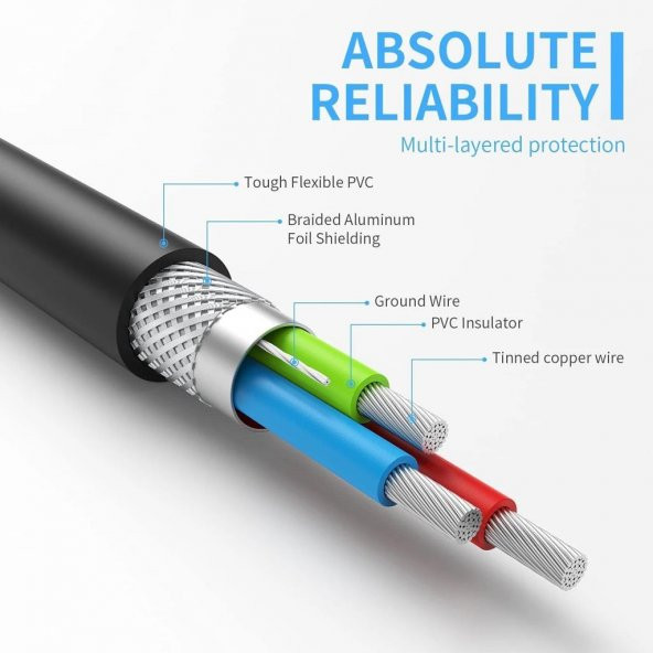 PrimeX PX-USB05 0.5 Metre USB to USB Kablo, Notebook Soğutucu Kablosu, Kısa Usb Kablo - 4