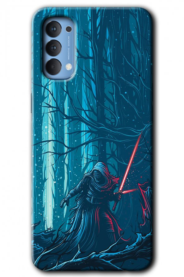 Oppo Reno 4 Kılıf HD Desen Baskılı Arka Kapak - Jedi - 1