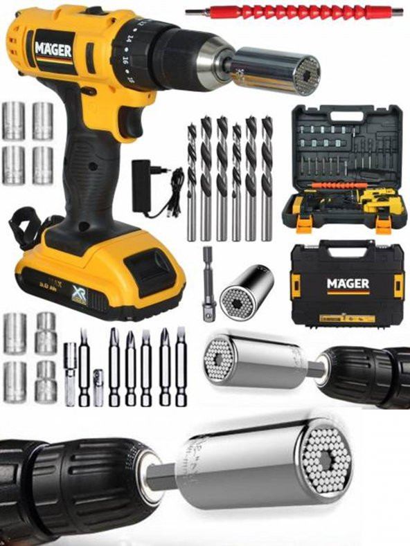 Mager MGRK1032DRB Darbeli Usta Setli Ve Gator Soket Hediyeli