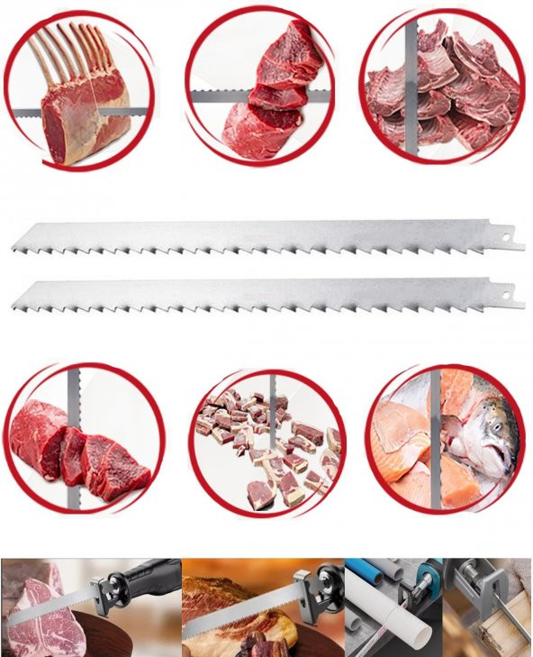 Mager Paslanmaz Çelik 2 Adet Özel Alışımlı Vakumlanmış Sertifikalı Tilki Kuyruğu Kemik Kesme Bıçağı 2 ADET ürün görseli