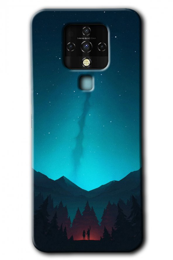 Tecno Camon 16 Kılıf HD Desen Baskılı Arka Kapak - Night Fores Mount