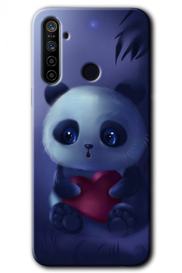 Realme 5i Kılıf HD Desen Baskılı Arka Kapak - Bebek Panda - 1