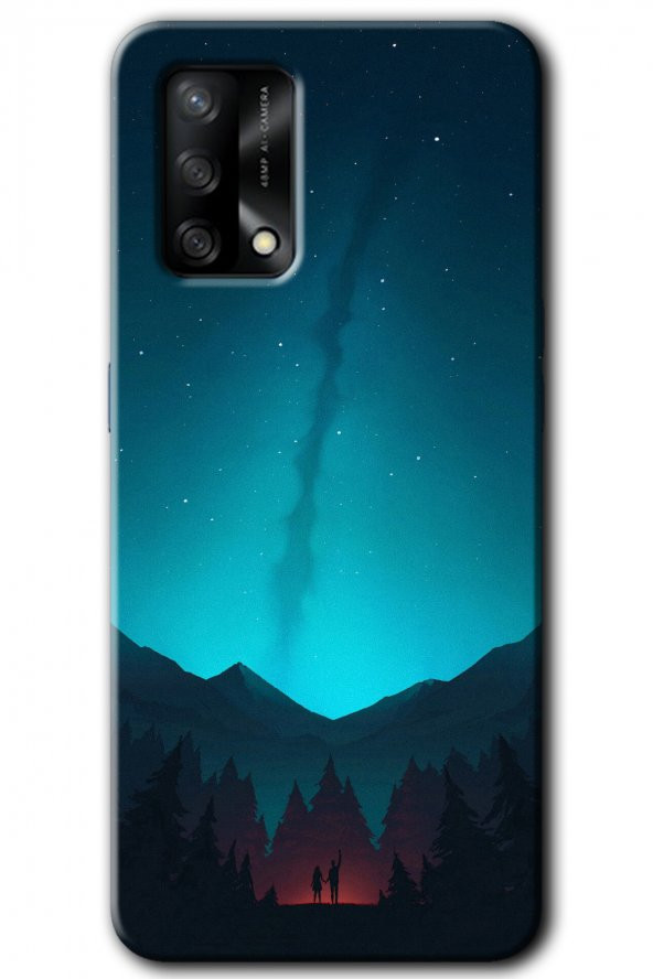 Oppo A54 Kılıf HD Desen Baskılı Arka Kapak - Night Fores Mount