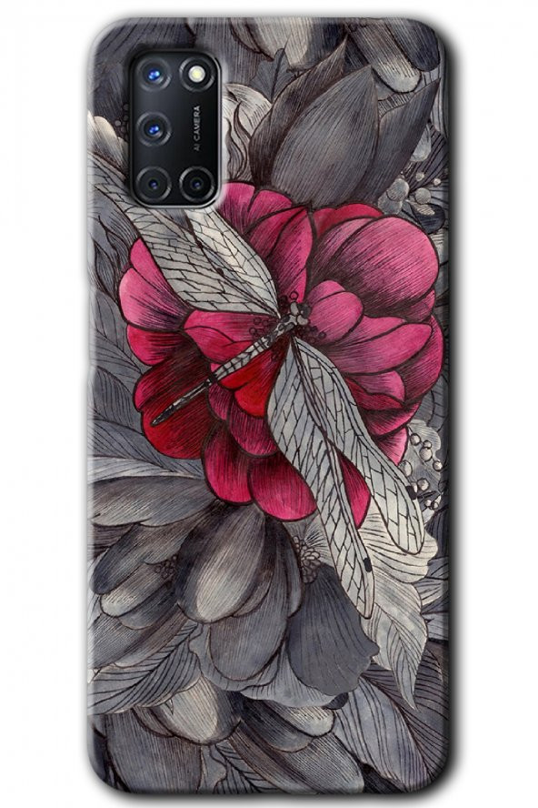 Oppo A52 Kılıf HD Desen Baskılı Arka Kapak - kelebek Ömrü
