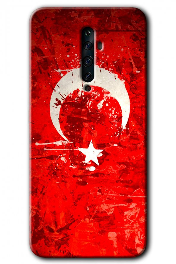 Oppo Reno 2z Kılıf HD Desen Baskılı Arka Kapak - Albayrak 2 - 1