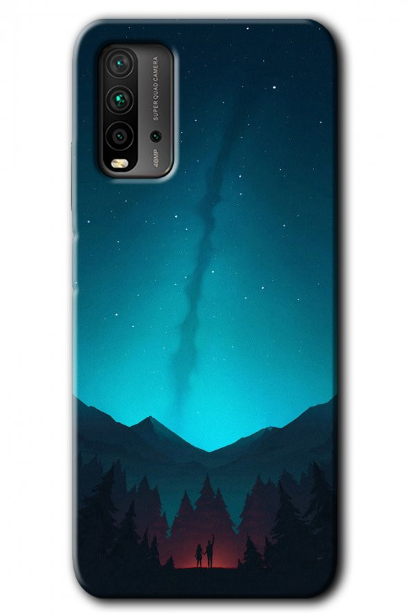 Poco M3 Kılıf HD Desen Baskılı Arka Kapak - Night Fores Mount