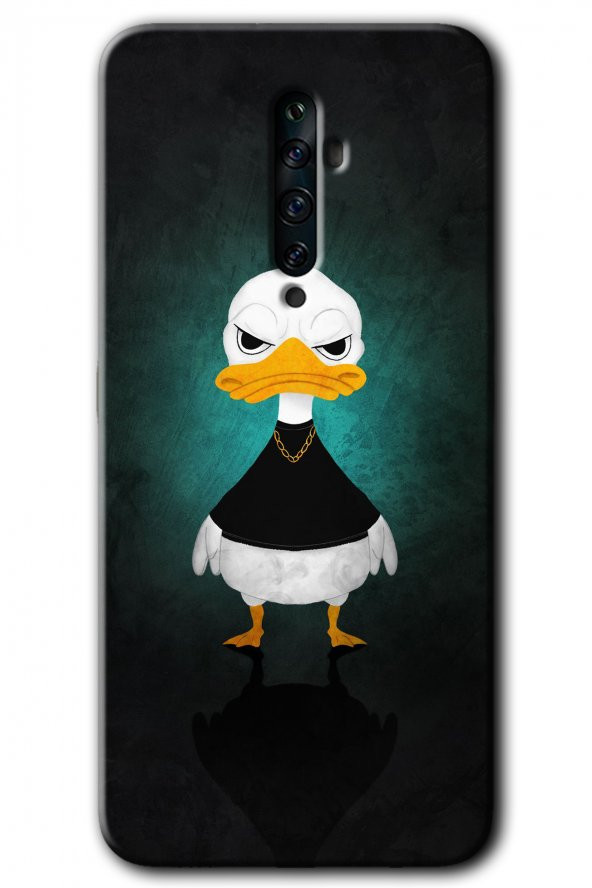 Oppo Reno 2z Kılıf HD Desen Baskılı Arka Kapak - Angry Duck - 1