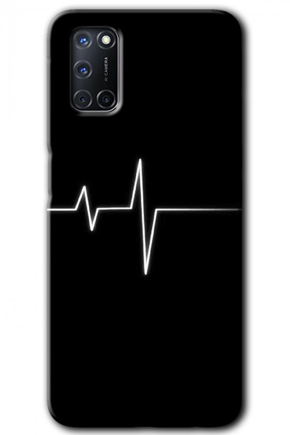Oppo A52 Kılıf HD Desen Baskılı Arka Kapak - Heart Rytm