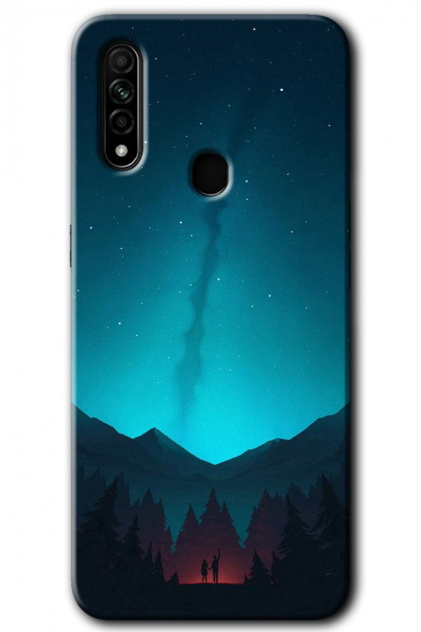 Oppo A31 Kılıf HD Desen Baskılı Arka Kapak - Night Fores Mount