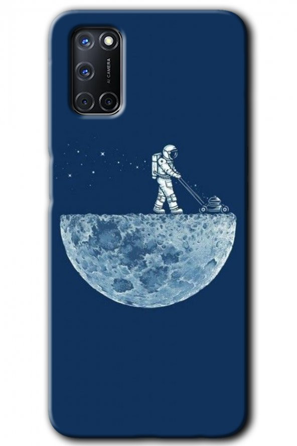 Oppo A52 Kılıf HD Desen Baskılı Arka Kapak - Uzay İşçisi