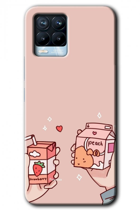 Realme 8 Pro Kılıf HD Desen Baskılı Arka Kapak - Meyveli Süt