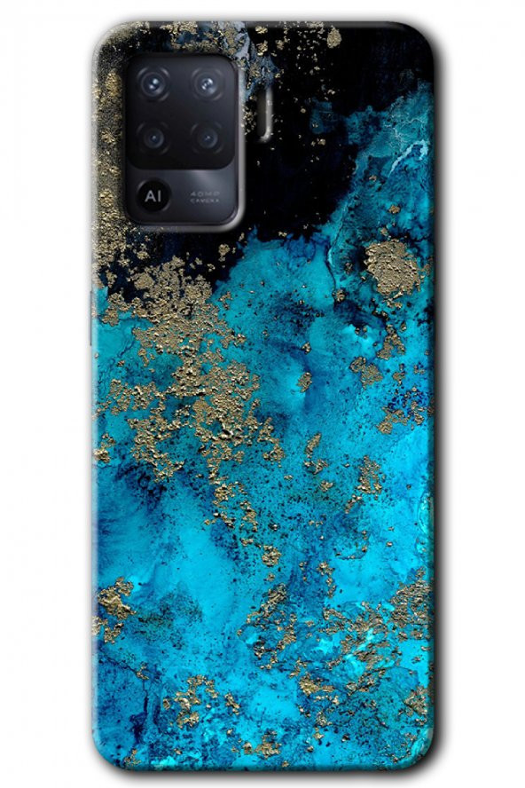 Oppo Reno 5 Lite Kılıf HD Desen Baskılı Arka Kapak - Klas Mermer - 1