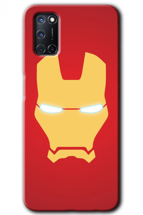 Oppo A52 Kılıf HD Desen Baskılı Arka Kapak - İronMan