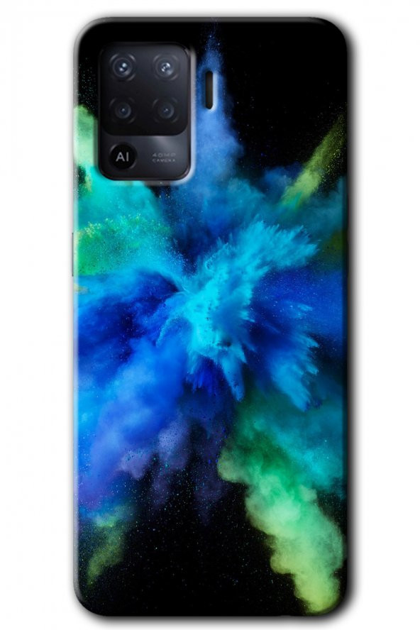Oppo Reno 5 Lite Kılıf HD Desen Baskılı Arka Kapak - Karışım 1