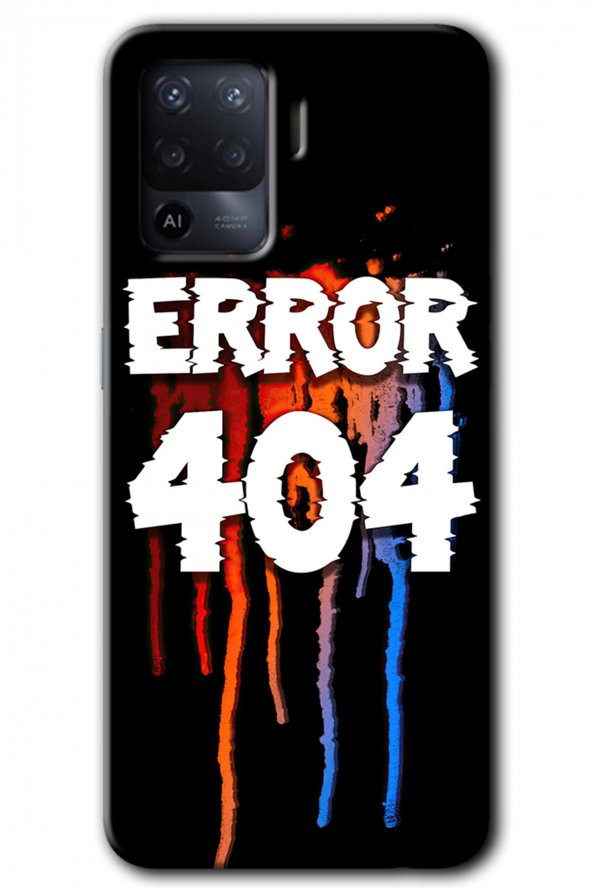 Oppo Reno 5 Lite Kılıf HD Desen Baskılı Arka Kapak - 404 Error