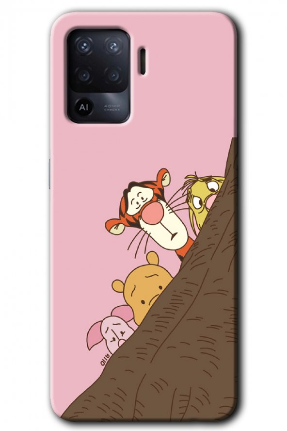 Oppo Reno 5 Lite Kılıf HD Desen Baskılı Arka Kapak - Winnie the Pooh