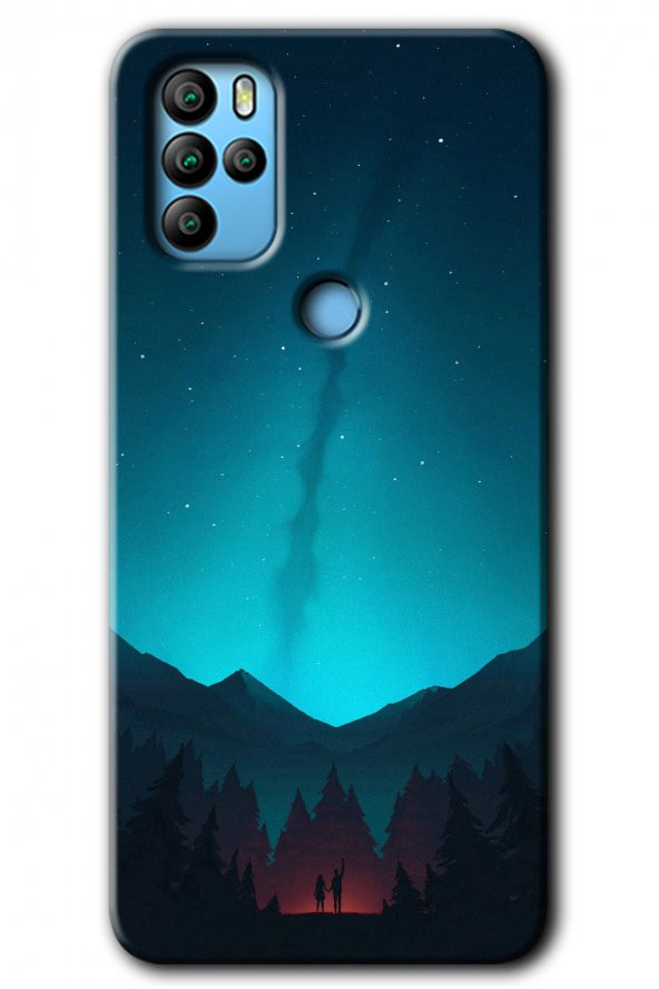 Omix X500 Kılıf HD Desen Baskılı Arka Kapak - Night Fores Mount