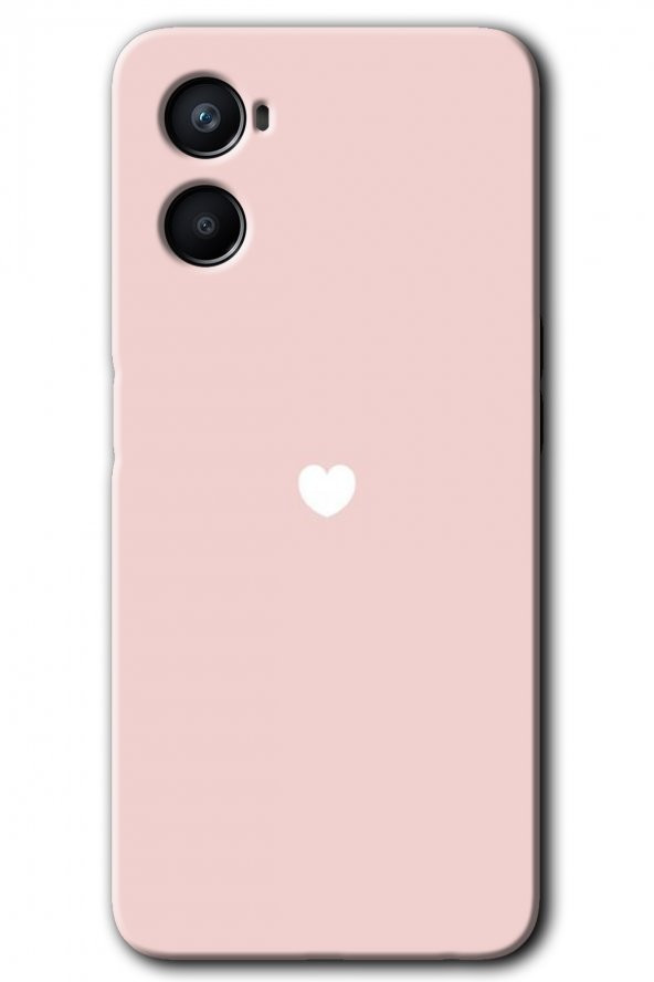 Oppo Reno 3 Kılıf HD Desen Baskılı Arka Kapak - Sade Kalp