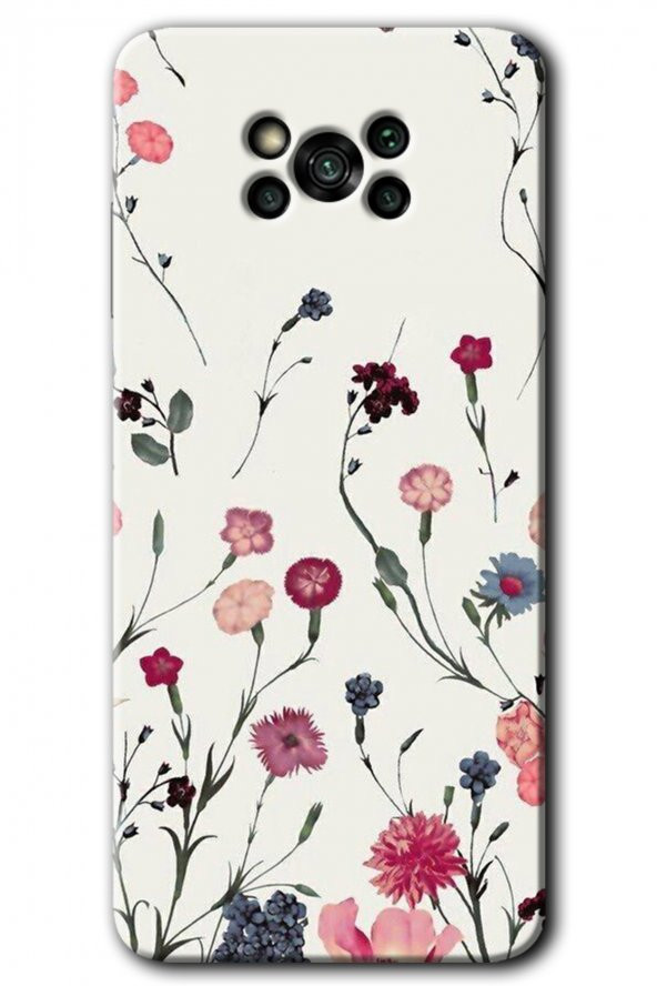 Poco x3 Pro Kılıf HD Desen Baskılı Arka Kapak - Mat Çiçek