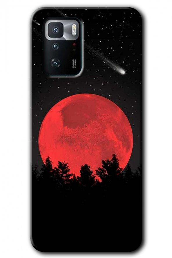 Poco x3 GT Kılıf HD Desen Baskılı Arka Kapak - Kanlı Ay