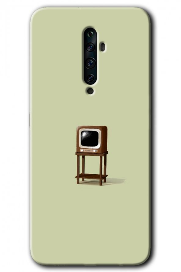Oppo Reno 2z Kılıf HD Desen Baskılı Arka Kapak - Retro-TV