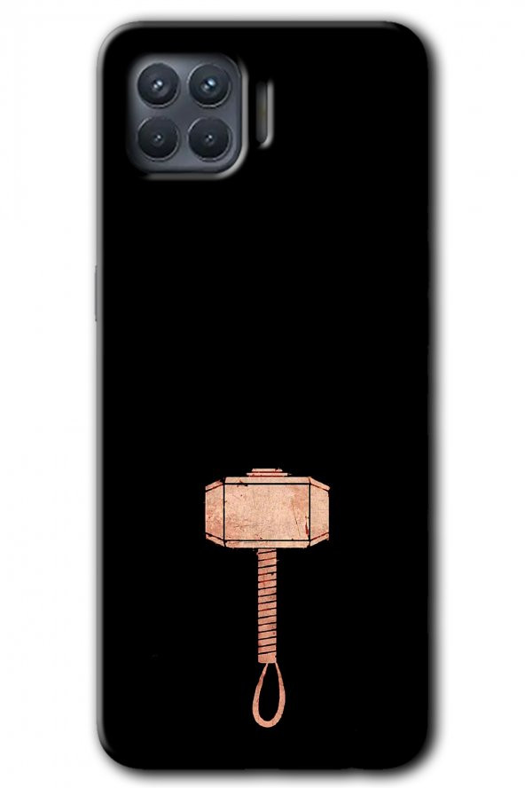 Oppo Reno 4 Lite Kılıf HD Desen Baskılı Arka Kapak - Thor Çekiç - 1