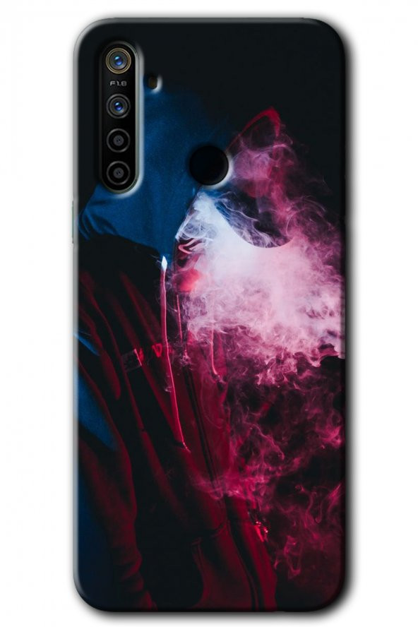 Realme 6i Kılıf HD Desen Baskılı Arka Kapak - Smoke-Man