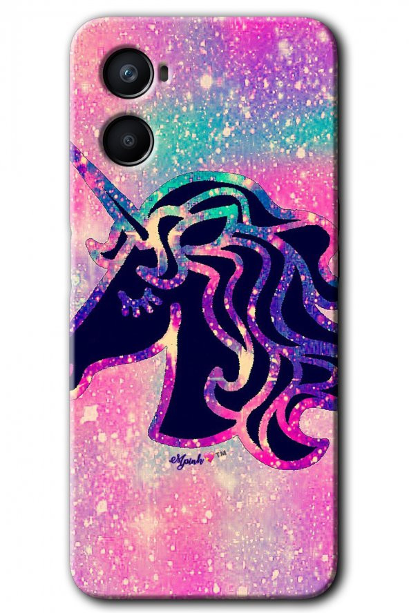 Oppo Reno 3 Kılıf HD Desen Baskılı Arka Kapak - Unicorn Kristal - 1