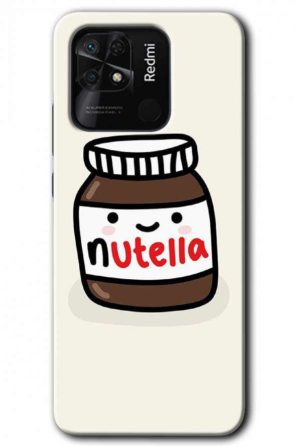 Redmi 10C Kılıf HD Desen Baskılı Arka Kapak - Nutella Aşkım